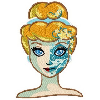 Fancy Cinderella embroidery design - Embroidery Design