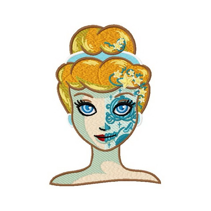 Fancy Cinderella embroidery design - Embroidery Design