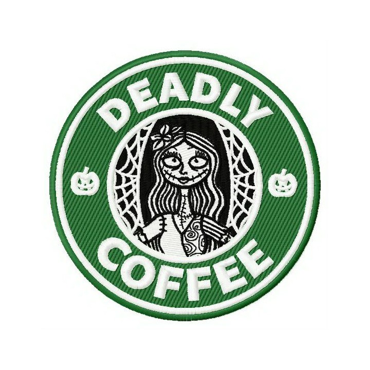 Deadly coffee embroidery design - Embroidery Design