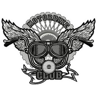 Motorbike club embroidery design - Embroidery Design