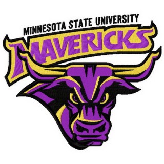 Minnesota State Mavericks logo embroidery design - Embroidery Design