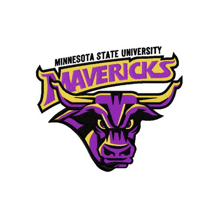 Minnesota State Mavericks logo embroidery design - Embroidery Design
