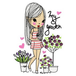 My garden embroidery design - Embroidery Design