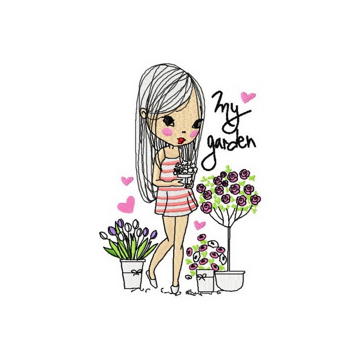 My garden embroidery design - Embroidery Design