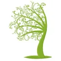 Preview of the Green Tree 2 embroidery design, showcasing a vibrant summer motif for creative stitching projects.