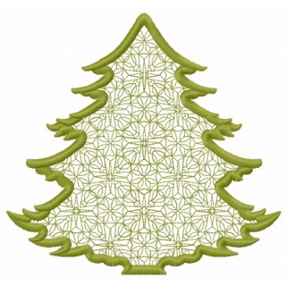 Lace fir tree 2 embroidery design - Embroidery Design