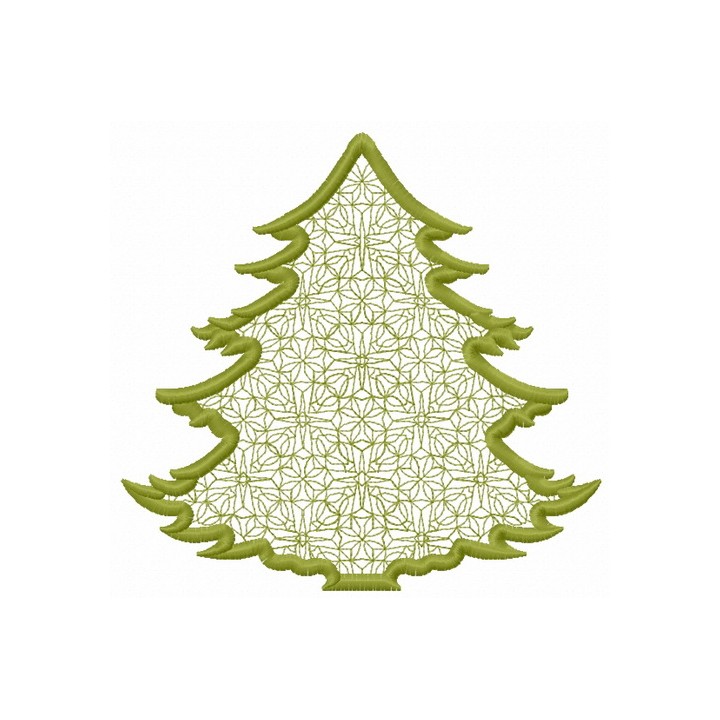 Lace fir tree 2 embroidery design - Embroidery Design