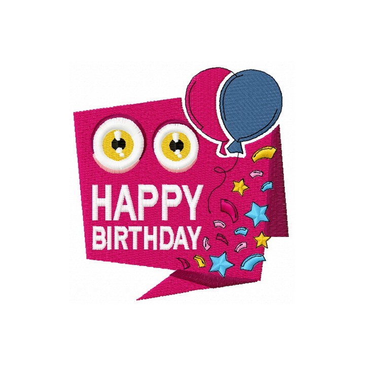 Happy birthday 2 embroidery design - Embroidery Design