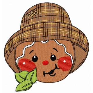 Gingerbread farmer embroidery design - Embroidery Design