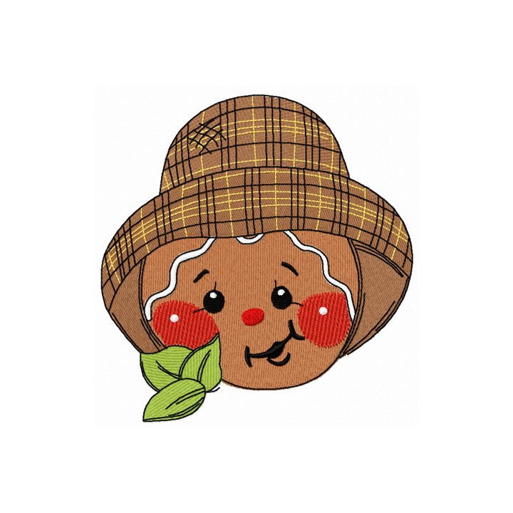 Gingerbread farmer embroidery design - Embroidery Design