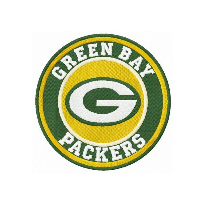 Green Bay Packers round logo embroidery design - Embroidery Design