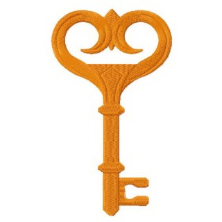 Orange key embroidery design - Embroidery Design
