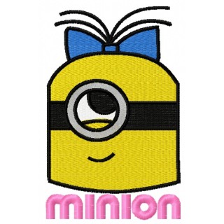 Minion girl 2 embroidery design - Embroidery Design