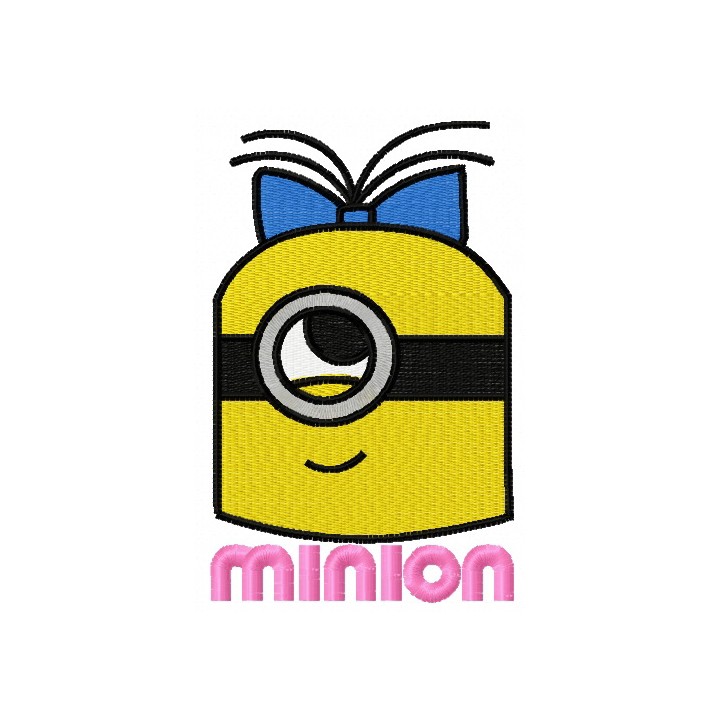 Minion girl 2 embroidery design - Embroidery Design