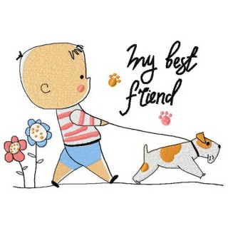 My best friend embroidery design - Embroidery Design