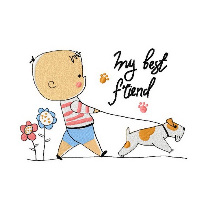 My best friend embroidery design - Embroidery Design