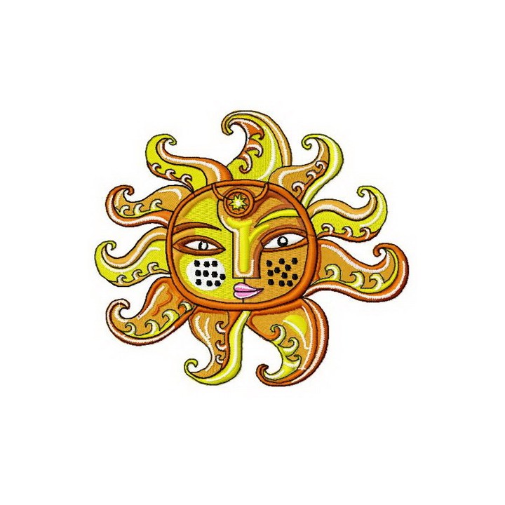 Sun 4 embroidery design - Embroidery Design