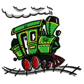 Steam locomotive embroidery design - Embroidery Design