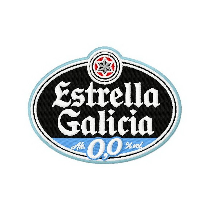 Estrella Galicia embroidery design - Embroidery Design