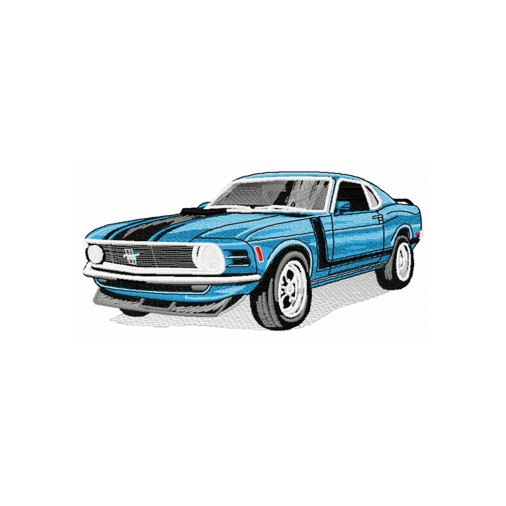 Mustang car 4 embroidery design - Embroidery Design