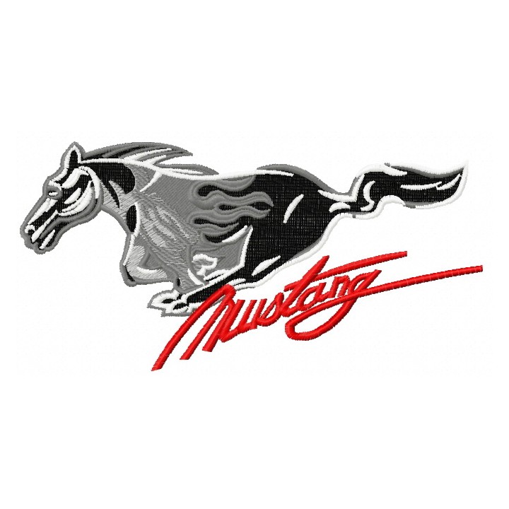 Mustang logo 5 embroidery design - Embroidery Design