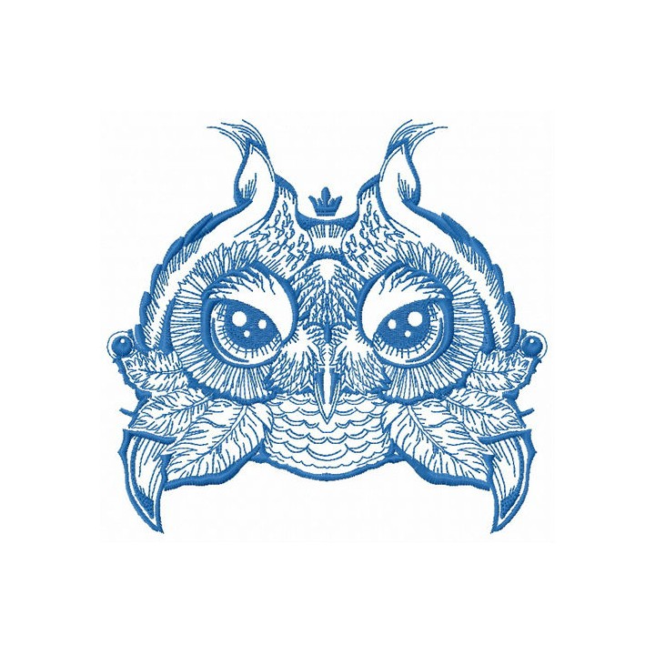 Queen owl 2 embroidery design - Embroidery Design