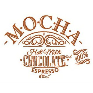 Mocha recipe embroidery design - Embroidery Design