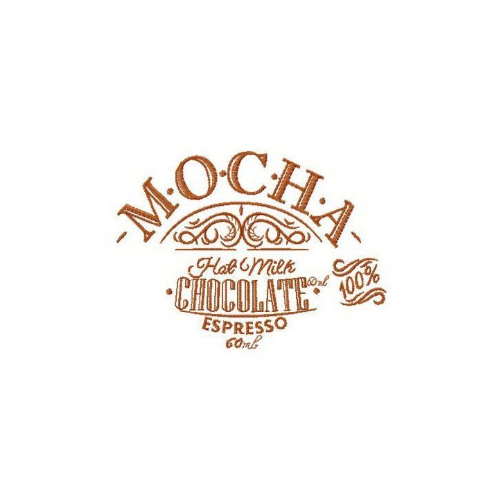 Mocha recipe embroidery design - Embroidery Design