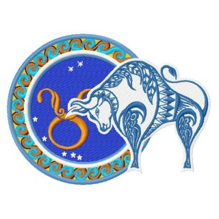 Zodiac sign Taurus 2 embroidery design - Embroidery Design