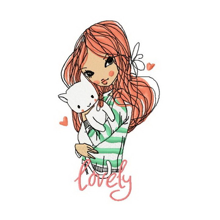 Lovely pet embroidery design - Embroidery Design