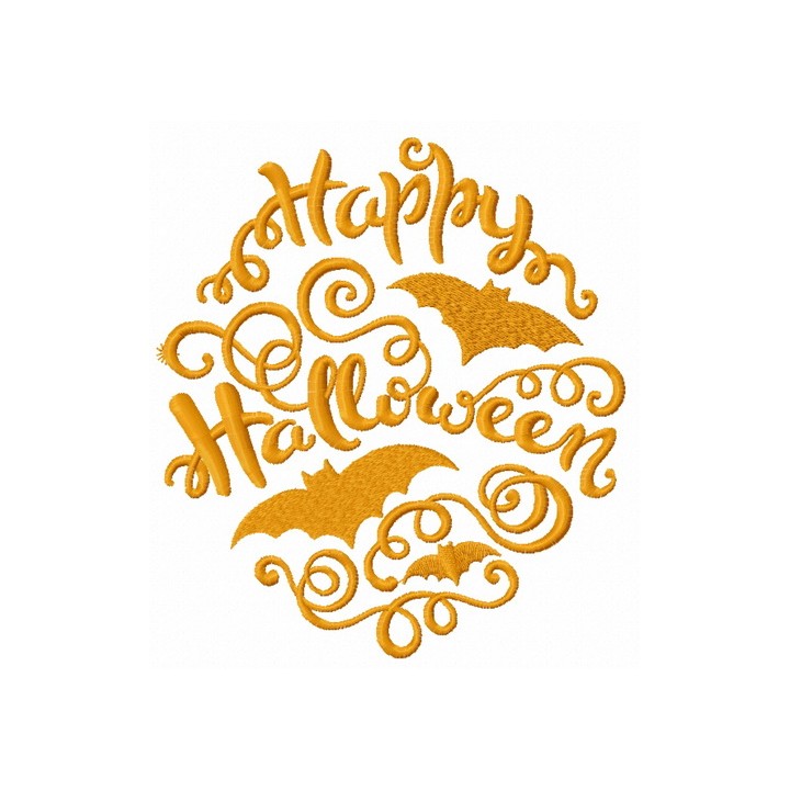 Happy Halloween 2 embroidery design - Embroidery Design