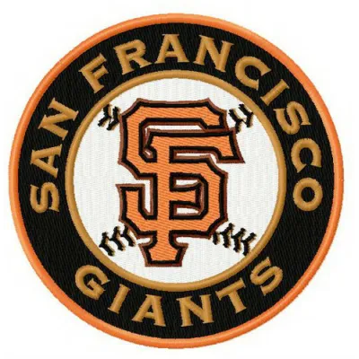 Embroidery design featuring the San Francisco Giants logo, perfect for baseball-themed projects and apparel.