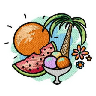 Paradise embroidery design - Embroidery Design