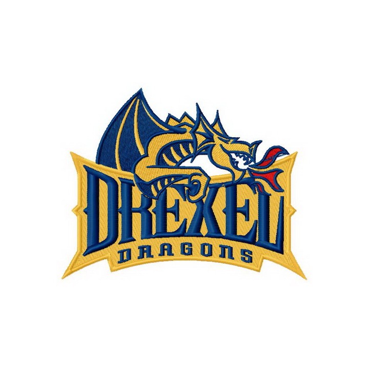 Drexel Dragons logo embroidery design - Embroidery Design