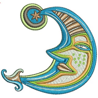 Moon embroidery design - Embroidery Design
