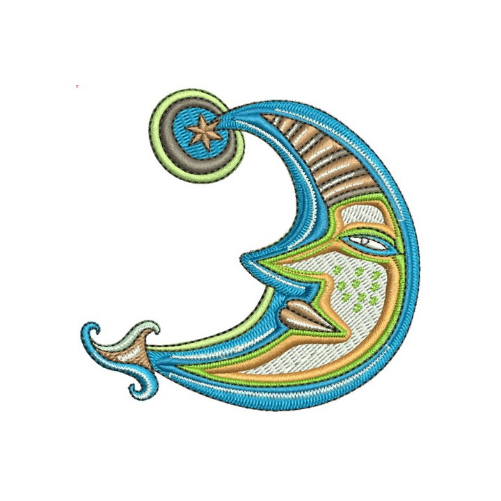 Moon embroidery design - Embroidery Design