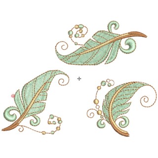 Three feathers 2 embroidery design - Embroidery Design