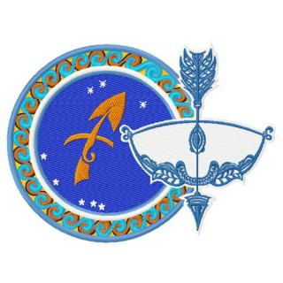 Zodiac sign Sagittarius 2 embroidery design - Embroidery Design