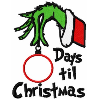 Days til Christmas embroidery design - Embroidery Design