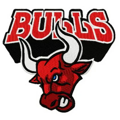 Bulls embroidery design featuring intricate stitched motifs, ideal for adding charm to t-shirts and tote bags.