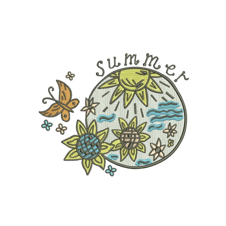 Summer 4 embroidery design - Embroidery Design