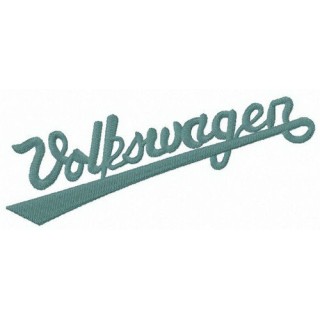 Volkswagen wordmark logo embroidery design - Embroidery Design