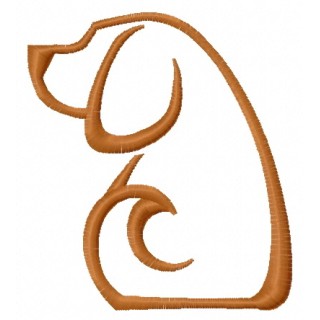 Faithful dog 2 embroidery design - Embroidery Design