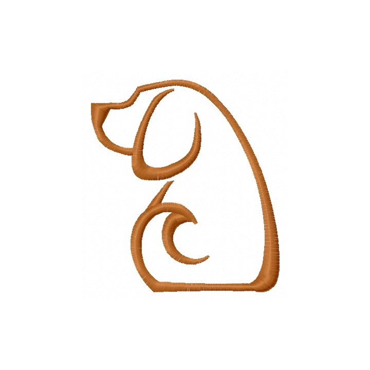 Faithful dog 2 embroidery design - Embroidery Design