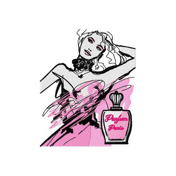 Charming coquette embroidery design - Embroidery Design