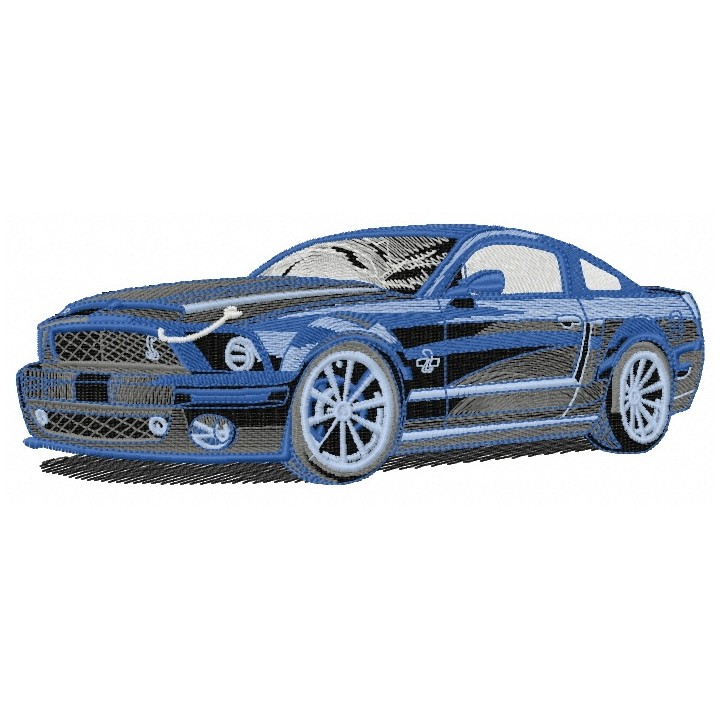 Shelby GT500 car 2 embroidery design - Embroidery Design