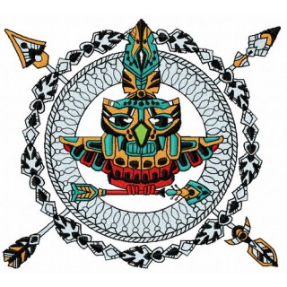 Owl totem 2 embroidery design - Embroidery Design