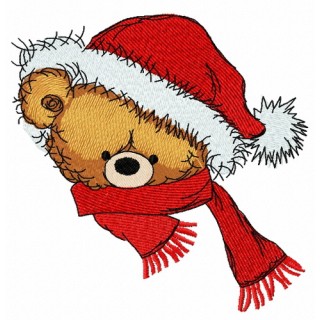 Christmas teddy bear 9 embroidery design - Embroidery Design