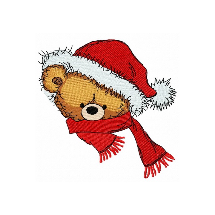Christmas teddy bear 9 embroidery design - Embroidery Design