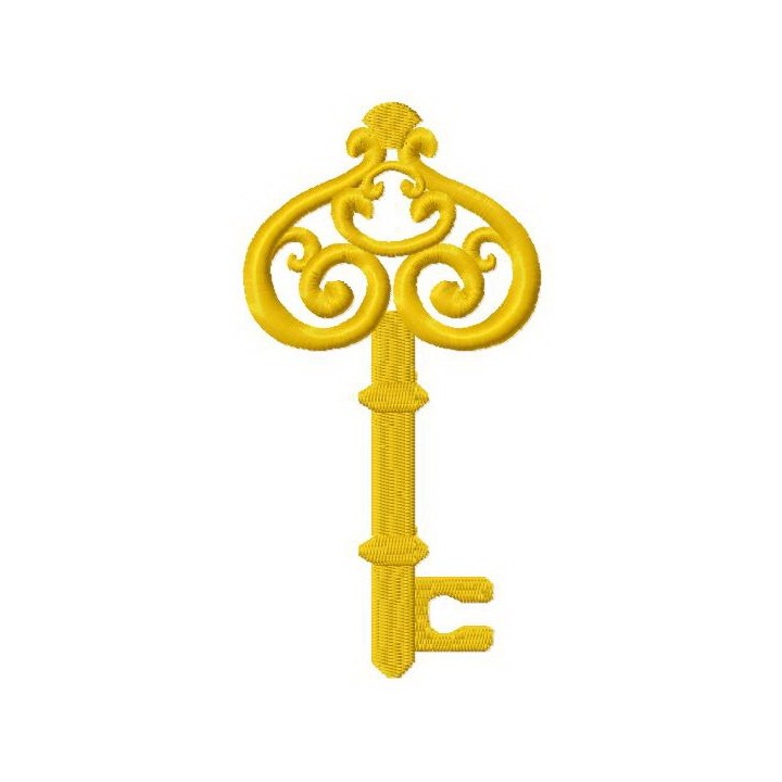 Golden key 6 embroidery design - Embroidery Design